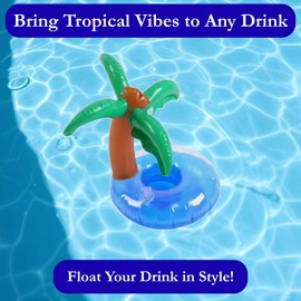 Aufblasbarer Palmen-Whirlpool Badewanne Pool Getränkehalter