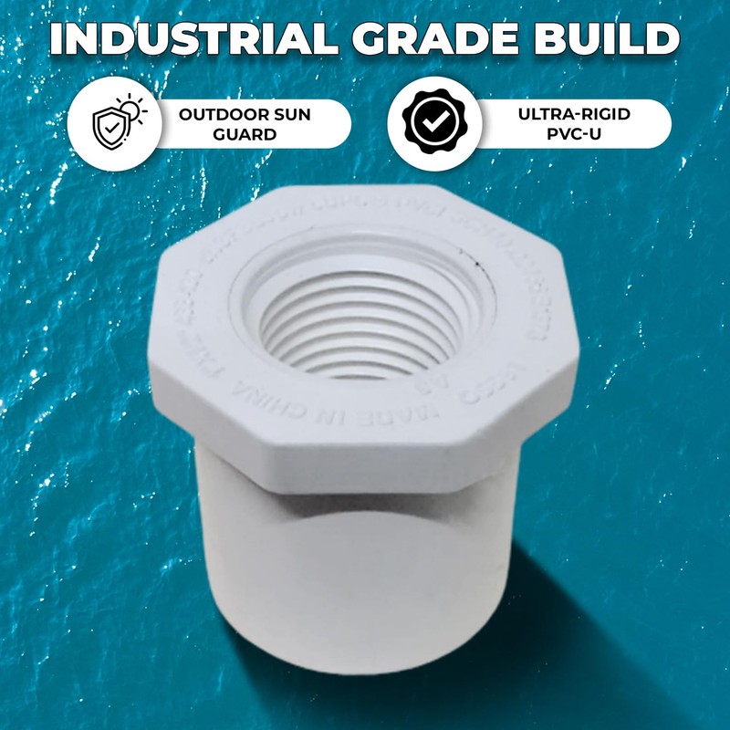 PVC Sch 40 Reducing Bushing Flush Style SPIG x FIPT