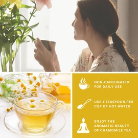 Organic Chamomile Tea, 250g Loose Whole Flowers, Premium Quality Egyptian Camomile, Matricaria Chamomilla, Caffeine-Free Herbal Tea | DRAGONFLY HERBS