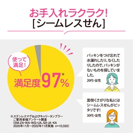 Zojirushi SM-VA72-AM Water Bottle, One-Touch Stainless Steel Mug, Seamless, 24.3 fl oz (720 ml), Mint Blue