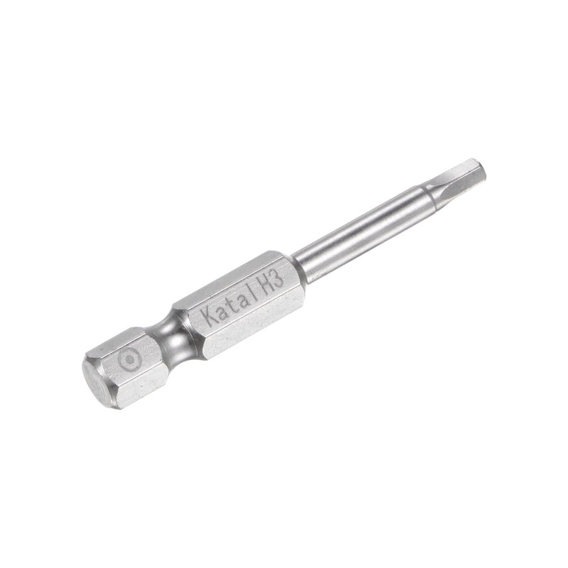 sourcing map H3 Hex Screwdriver Bit 1/4" Hex Shank 2"