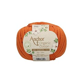 Anchor Organic Cotton, 50 g, Thickness: 4, Presentation: 125 m Rocky Orange Crochet Yarn