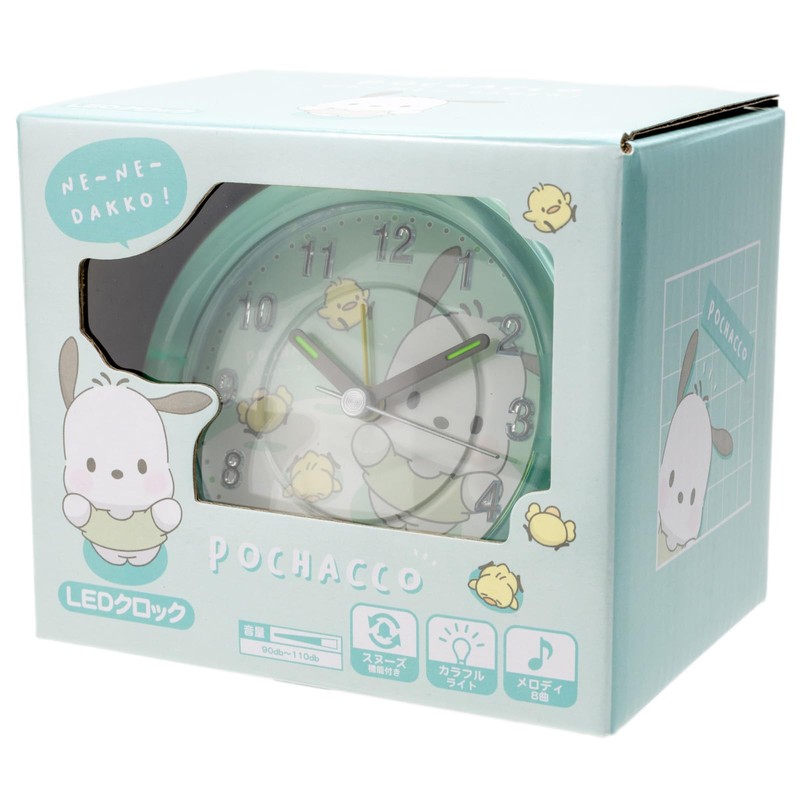 Tsujiseru 2925-822 Sanrio Alarm Clock LED Clock Hey Hugging! Pochakko