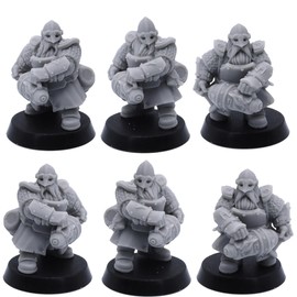 Fantasy Dwarf Firespitters Unit Miniature 32mm Tabletop Games Fantasy Dwarves Army, Dwarfs Heavy Weapon Figure