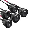 APIELE 5Pcs Rocker Switch ON Off KCD1 Mini Round Toggle