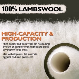 Paint Roller Covers 9 Inch x 3/4" Nap, 20 Pack, Lambswool Roller Covers for Paint Rollers, Naps for Paint Roller Brush and Frame, Perfect House Painting Supplies for Textured Rough Surfaces