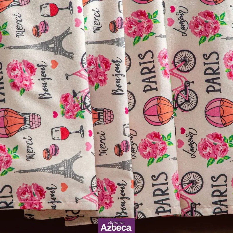 Juego De Sábanas Matrimonial Estampado Emily de Microfibra Suave Blancos