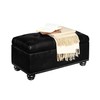 Convenience Concepts Designs4Comfort 7th Avenue Storage Ottoman, Black