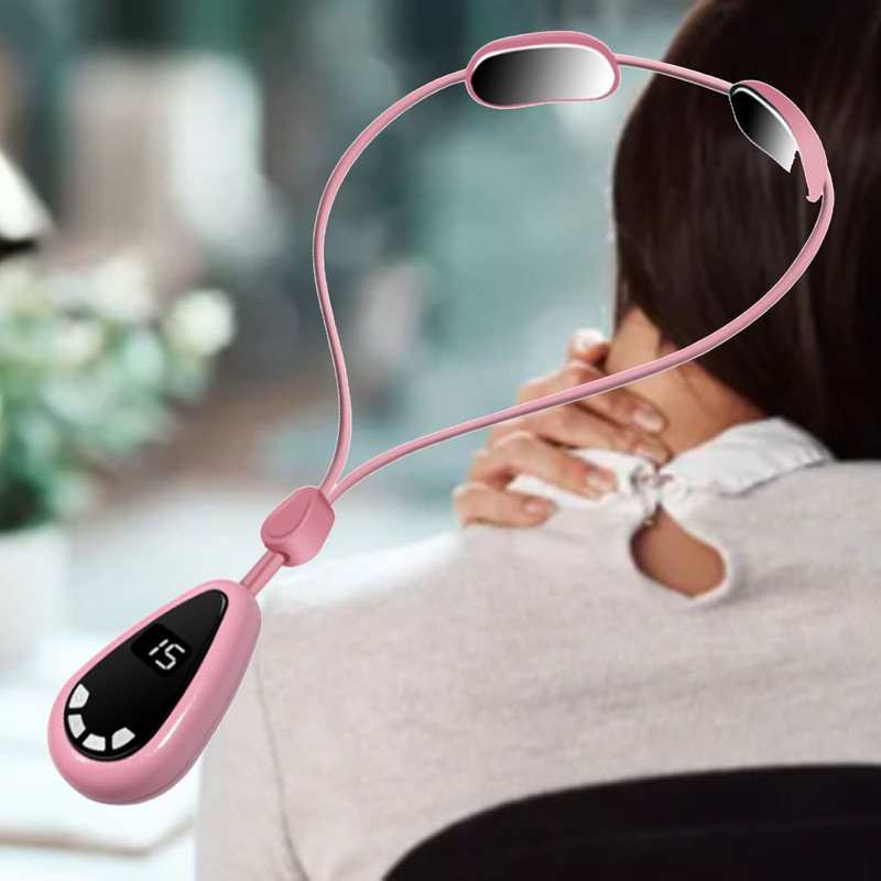 Smart Hanging Cervical Spine Massager Mini Portable Hot Compress Microcurrent