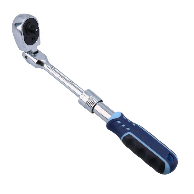 AB Tools-Toolzone 1/4" Drive Extendable + Flexible Ratchet Socket Driver
