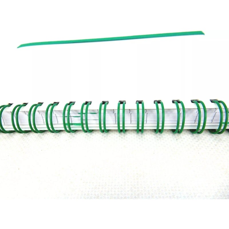 Sweda Wire Bound Notebook w/4 Dividers, White w/Green Accent, Elastic