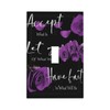 Purple Rose Flowers Single Toggle Light Switch Plates Outlet Covers
