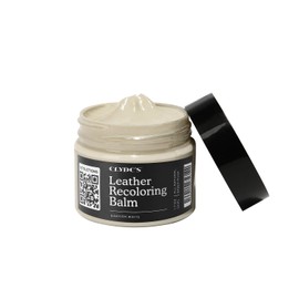 Clyde's™ Leather Recoloring Balm | Non Toxic Leather Color Restorer for Furniture, Car Seat, Tack | 21 Colors of Restoration Leather Dye (Grayish White, 50ML)
