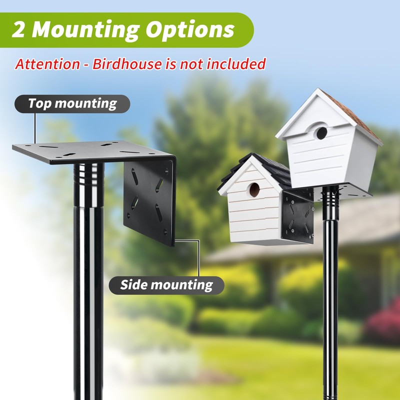 Bird Feeder Pole, 80 Inch Bird House Pole Stand for