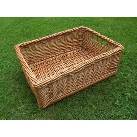 Shelf Basket, All Purpose Basket Made of Boiled Willow, Size 1, Natural Colour, Approx. 20 x 30 x 10 cm