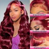 99j Burgundy Lace Front Wigs Human Hair 250% Density 13x6