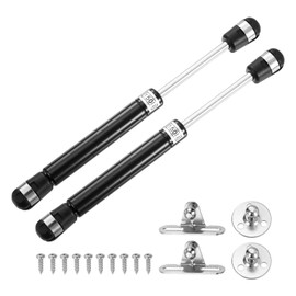 QUARKZMAN 8 Inch 150N/33lb Gas Spring Gas Spring for Motorhome, Bed Floor, Hatch, TV Cabinet, Box Lid (Black, Set of 2)
