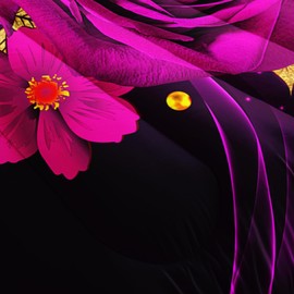 Ntlfup Rose Comforter Set Queen Size, Pink and Gold Floral Butterfly Bedding Set, Romantic Rose Flower Comforter Set with 2 Pillowcases