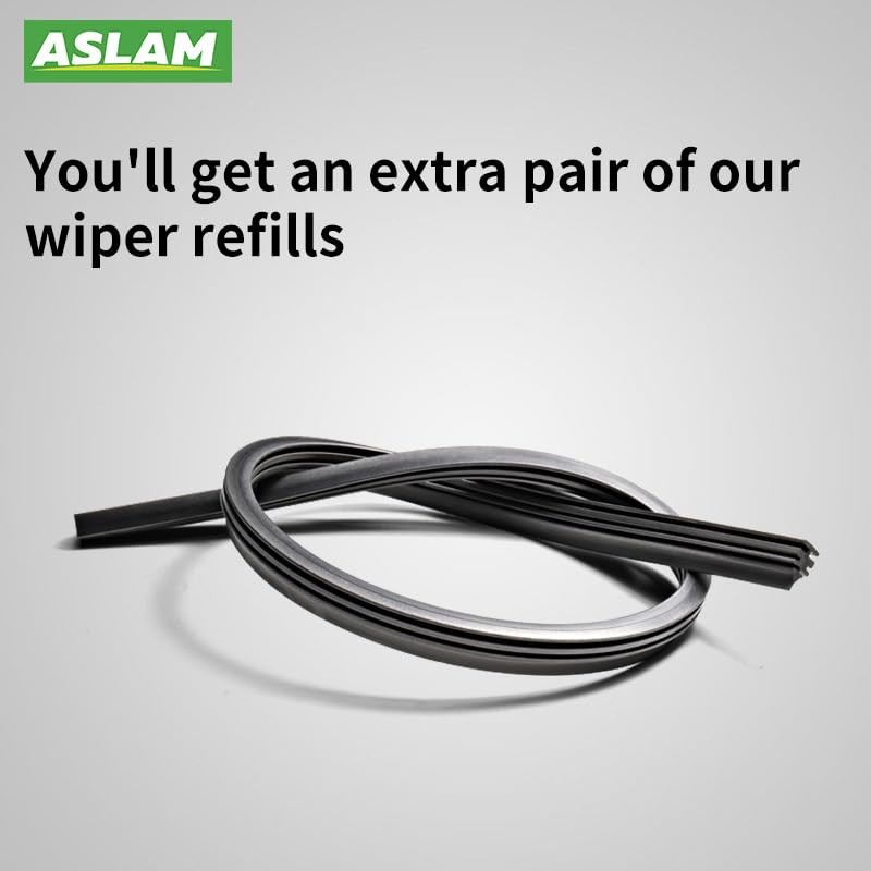 ASLAM Windshield Wipers, Type-G 18"+18" Wiper Blades : All-Season Blade