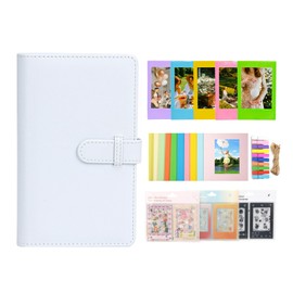 Aisnyho Instant Film Accessory Kit for Instax Mini LiPlay 12 11 9 8+ 8 evo 99 SE 40 90 70 50S 26 25 7S Camera + Album / Film Sticker / Mini Frame / Hanging Frame, Clay white