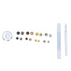 240Pcs Leather Rivet Double Caps Tubular 2 Sizes Metal Set