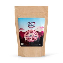 Premium Pink Himalayan Salt (Coarse) 500gms. Pure UNREFINED 100% Natural Pink Rock in a Biodegradable and Compostable Kraft pouch. Wellness salt by Eco Harvest®