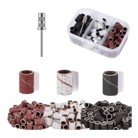 Mouyic Barril Lima Lija Manicura Desbaste Pulido+ Broca+ Contenedor