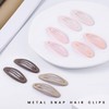 Cptots 20PCS Oval Metal Snap Clips for Women No Slip