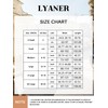 LYANER Women's Shirred Smocked Frill Drawstring Pleated High Waist Solid