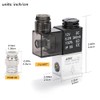 AIRIX 2V025-08 Pneumatic Solenoid Valve DC12V, 2 Way Normally Closed,