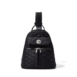 Baggallini Naples Mochila convertible para mujer, Negro Quilt, Talla unica