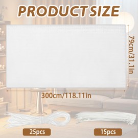 FAINCA 300 x 79 cm Stair Safety Net, Stair Protective Net for Children, Safety Net Stairs with Nylon Rope, Long Buckle Strap, Safety Net for Children, Pets, Toys (White)