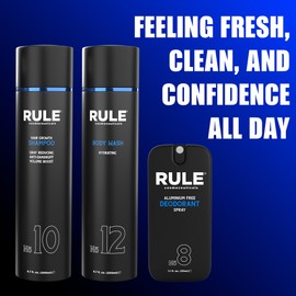 Rule Cosmeceuticals - Men's Essential Body Kit, Skin Care Set, Body Wash, Shampoo, & Deodorant