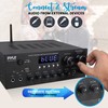 Pyle Stereo Amplifier Audio Receiver with Remote Control - Bluetooth