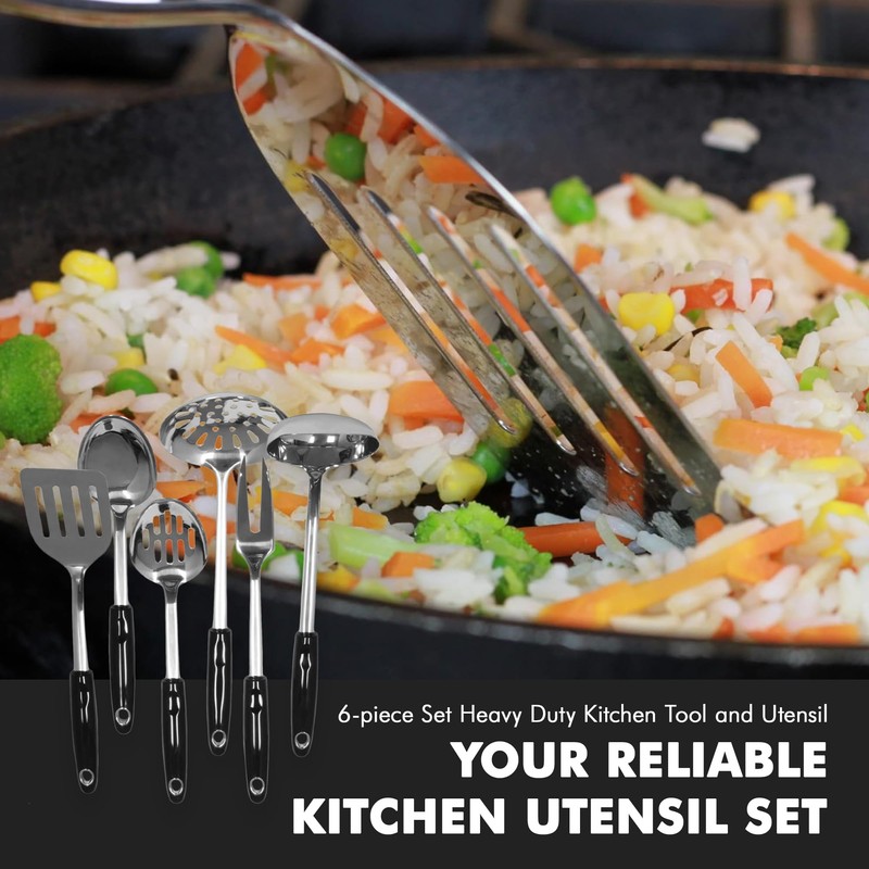 Chef Craft Heavy Duty Kitchen Tool and Utensil Set, 6