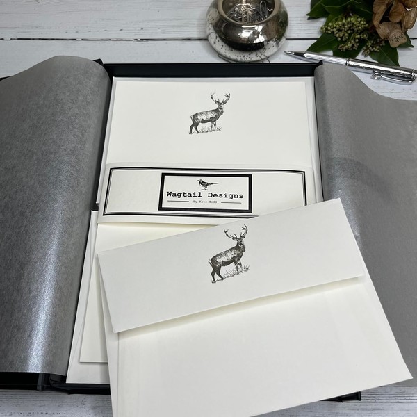 Wagtail Designs Writing Paper Gift Set with a Deer (Stag)