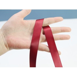 JESEP YONG Cinta de satén de doble cara de 100 yardas, cinta de regalo para boutique, cinta surtida #789 (20 mm, granate)