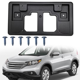 GZVKE Front License Plate Frame Tag Holder Mounting Bracket Fits for Honda CR-V 2012 2013 2014 Textured Black Replace 71145-T0A-A00