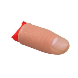 STOBOK Magic Trick Fingers Fake Fingers Soft Thumb Tips Stage Show Prop Prank Toy with Red Silk Training Cloth