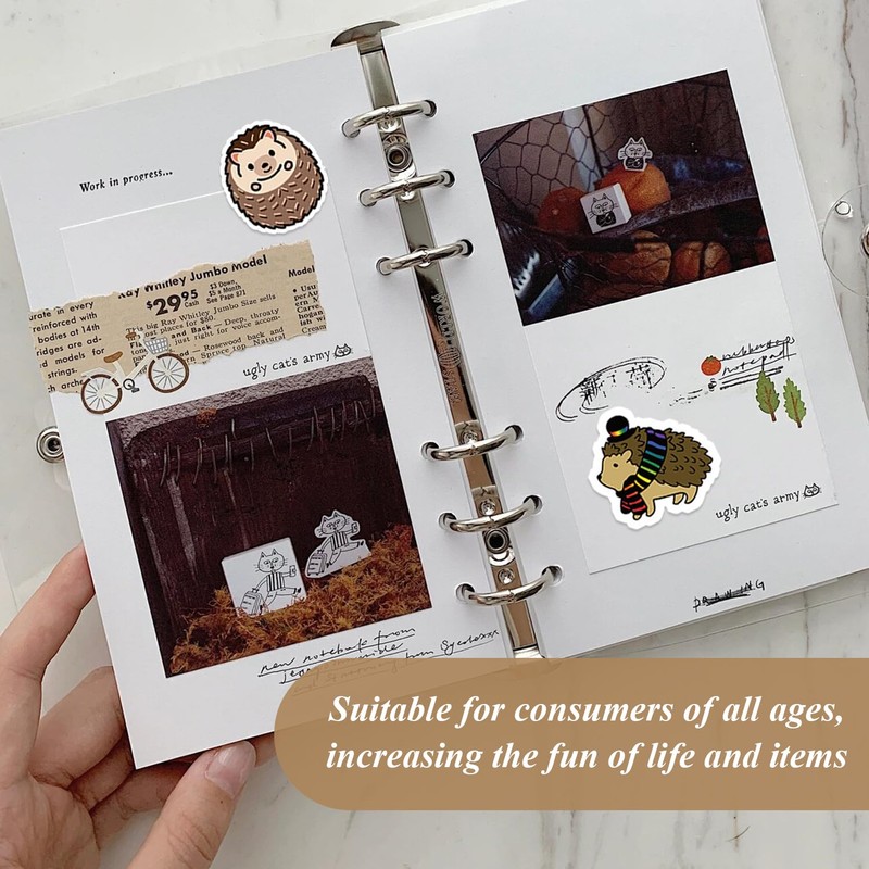 YSJCHEBS 100 hedgehog stickers, cute and funny stickers, can be