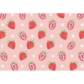 Strawberry Backdrop Sweet Strawberry Girl Birthday Background Baby Shower Strawberry Wall Paper Dessert Table Banner Photo Booth Props 7x5ft