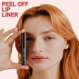 Ihrlpxkc Lip Stain - Lip Liner Stain, Peel Off Lip Liner, Long Lasting Lip Stain Waterproof & Transfer-Proof & Non-Stick Cup, Cocoa Color