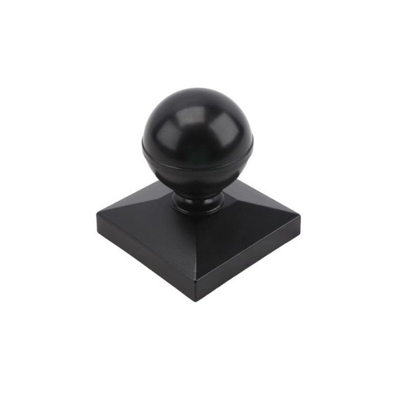 Plum Fittings 4" x 4" Square Black Aluminum Ball Post