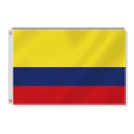 Colombia Small Flag,12×18 Inch Two Layer Fabric Small Banner,1×1.5 FT Colombian Nautical Decor,Mini Digital Printed 150D Polyester Banner With Brass Grommet