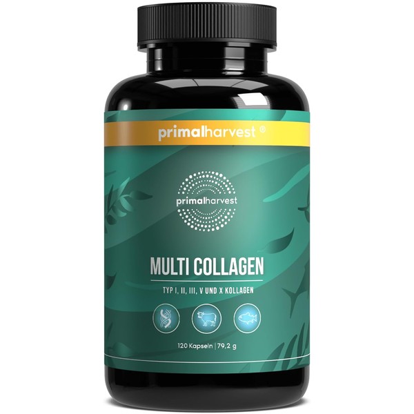 Primal Harvest ® Multi-Collagen – 120 Collagen Capsules High Dose