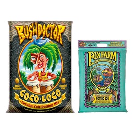 FoxFarm Bush Doctor Coco Loco, 2cu ft, and Ocean Forest Potting Soil, 12qts (Pack of 2) - for Garden Plants and Flowers