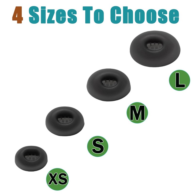 Mijusun Silicone Ear Tips for Jabra Elite 10, 4 Pairs