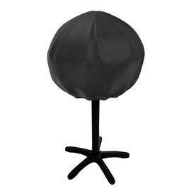 Ieron Waterproof BBQ Cover Patio Grill Cover Round Dustproof Rainproof Sunshade 50x45cm Durable 210D Oxford Fabric Black Easy to Clean