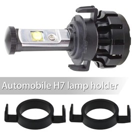 eMagTech 2 x H7 LED Socket Adapter Headlight Lamp Holder Clips Black Compatible with 508 2008 3008 C5 DS5 DS6