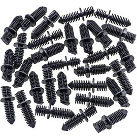 Rexka Rexka Double End Xmas Tree Retainers Clips 11/32" Stem Diameter Black Nylon (Pack of 30)